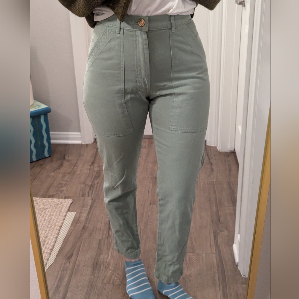 Big Bud Press Pencil Pants Teal Green